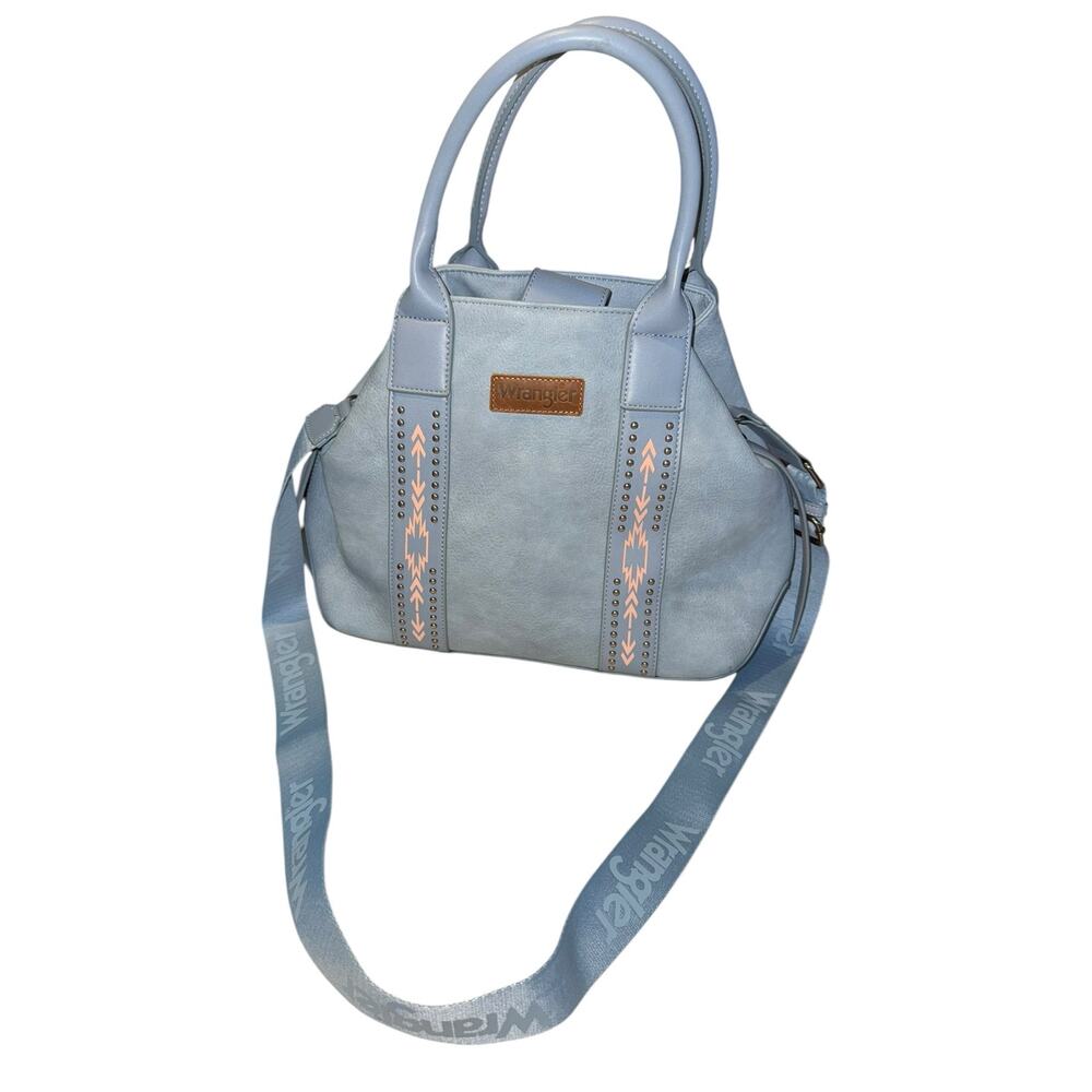 NWOT Wrangler Carry All Aztec Expandable Tote Crossbody Color Jean Boho Western